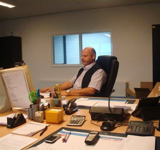 Kantoor bij Taxi Schimmel, 2004